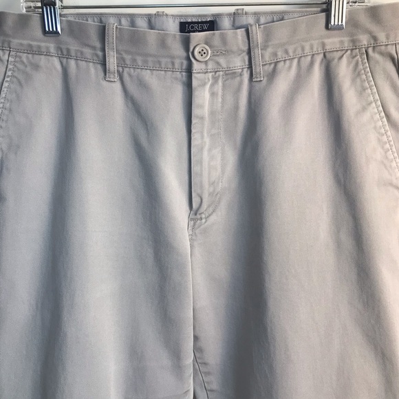 J. Crew Brand The Sutton 100% Cotton Khaki Light Gray pants size 34x30 in EUC - Picture 3 of 11